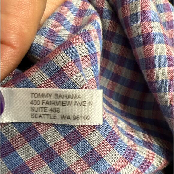 Tommy Bahama Mens Plaid Indio Shores Buffalo Check Button-Up Shirt Size M - Picture 13 of 14